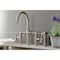 Kingston Brass KS2338NX Industrial Style Bridge Kitchen Faucet with Brass Sprayer, Brushed Nickel KS2338NX - alternate 2